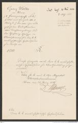 k.k. naturhistorisches Hofmuseum, Intendanzakten 1885-1896 (Hauer), Aktenzahl Z.227.c/1888, Seite 2